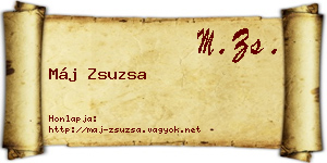 Máj Zsuzsa névjegykártya